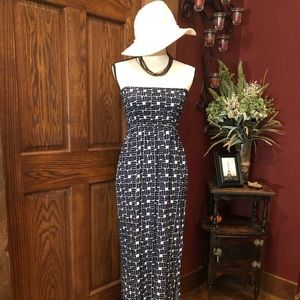 Gap Navy Blue Strapless Maxi Dress